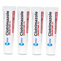 Globe Clotrimazole Antifungal Cream 1% USP, 1 oz (4 Pack), Anti Fungal Treatment, Relieves Itching, Burning, Cracking and Scaling Associated