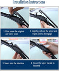 3 Wipers Set for Jeep Grand Cherokee 2014 2015 2016 2017 2018 2019 2020 2021, Windshield Wiper Blades Original Equipment Replacement Front and