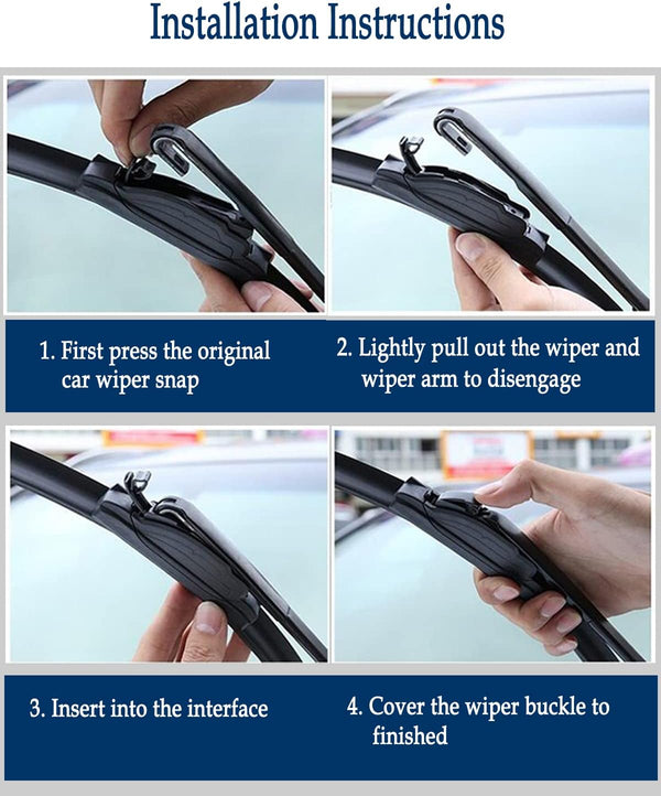 3 Wipers Set for Jeep Grand Cherokee 2014 2015 2016 2017 2018 2019 2020 2021, Windshield Wiper Blades Original Equipment Replacement Front and