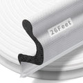26 Feet Long Reach Door Weather Stripping Door Seal Strip, New Upgraded V-Shaped Replacement Kerf Weather Stripping for Door Frame Door