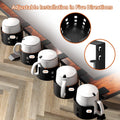 OOKUU Anti-Spill Large Desk Cup Holder Clamp, Metal Table Cup Holder(Black) Black 3.95 inch 1