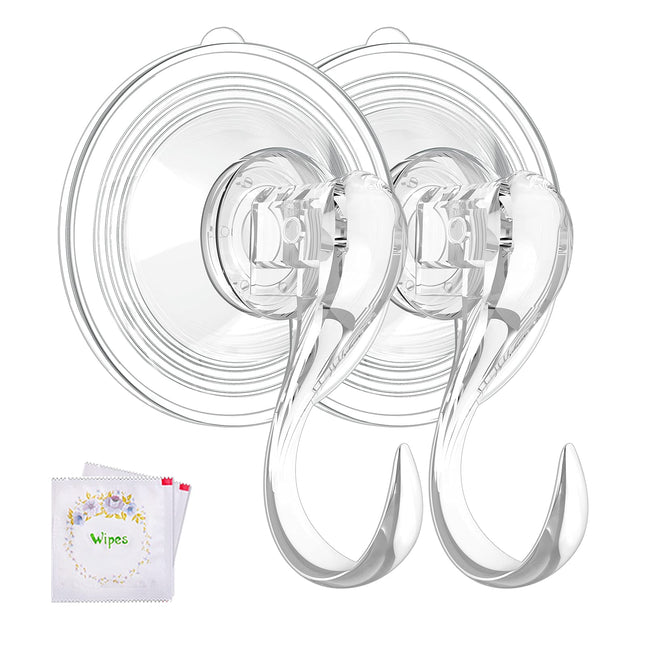 VIS'V Wreath Hanger, Large Suction Cup Wreath Hooks with Wipes, Heavy Duty, 22 LB Capacity, Removable and Reusable, Clea