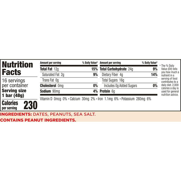 Larabar Peanut Butter Cookie, Gluten Free Vegan Fruit & Nut Bar, 16 Ct, 27.2 OZ