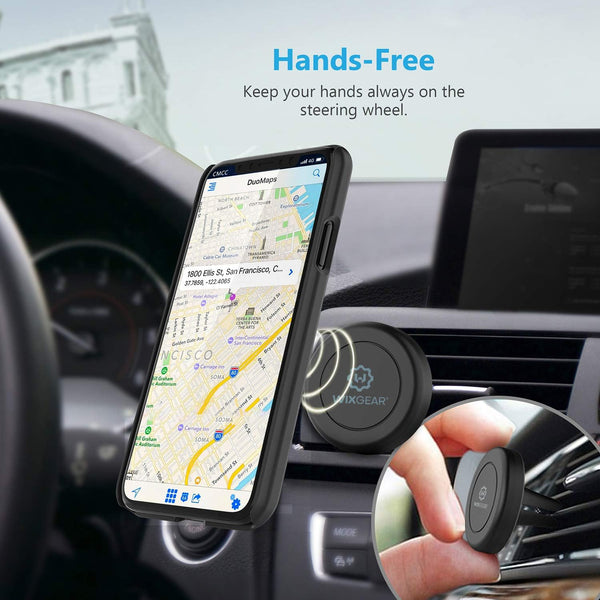 Magnetic Phone Holder for Car, Wixgear [2 Pack] Universal Air Vent Magnetic Phone Mount for Car, Car Phone Holder Mount for Cell Phones and Mini