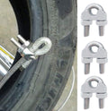 Wire Rope Clip, Luckkyme Wire Rope Clamp 20PCS Stainless Steel 1/4" M6 Wire Rope Cable Clip Clamp