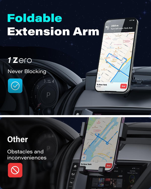 1Zero for Magsafe CD Phone Holder for Car [17 Strong Magnets] Magnetic CD Player Phone Mount, Hollow Socket CD Slot Phone Mount for iPhone 17 16