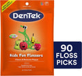 DenTek Fun Flossers – Kids Floss Picks with Wild Fruit Flavor, 90 Count Wild Fruit 90 Count (Pack of 1)