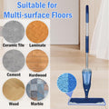 4 Pack Microfiber Cleaning Pad for Bona Mop, Reusable Spray Mop Pads Refills for Multi-Surface Floors, Washable Microfiber Mop Replacement Heads