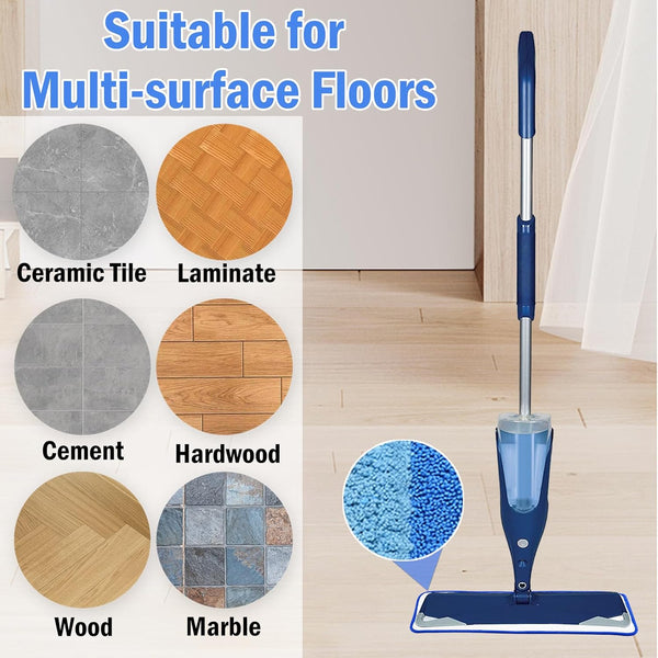 4 Pack Microfiber Cleaning Pad for Bona Mop, Reusable Spray Mop Pads Refills for Multi-Surface Floors, Washable Microfiber Mop Replacement Heads
