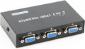 2 in 1 Out 2 Port VGA Switch - Press Button Two Way Video Switch for PC TV Monitor - Black