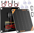 SUNAPEX 5W 12V Solar Panel Battery Charger Maintainer, Portable Waterproof Solar Trickle Charger with Built-In Charge Controller, Cig Plug,