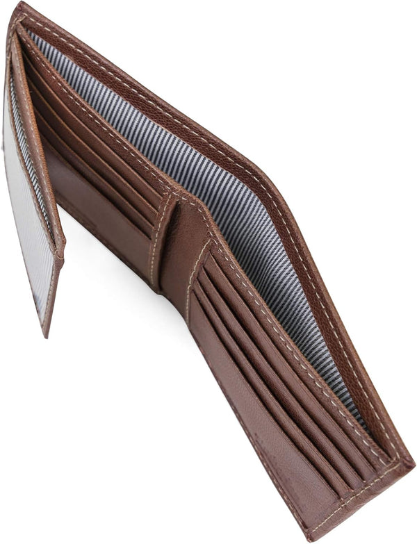 Timberland Men'S Leather Passcase Trifold Wallet Hybrid, Cognac (Hundson), One Size