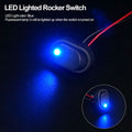 Twidec/4Pcs LED Lighted Rocker Switch Toggle 12V 30A SPST 3 Pin On-Off 4 Colour Round Dot Switch for Car Boat Marine ASW-20D-4C Multicoloured