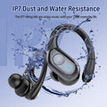 Wireless Earbuds Bluetooth 5.4 Headphones 75H Stereo Deep Bass Sports Over Ear Buds with Earhooks, LED Display Bluetooth Earbuds with 4 ENC Mic,
