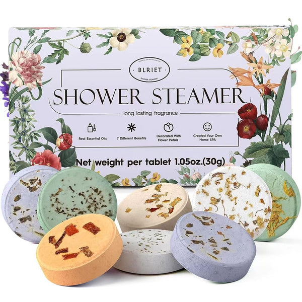 Shower Steamers Aromatherapy BLRIET 8 Pack Gifts for Women Mother Day Gift Mom Men, Birthday Gifts for Her Stress Relief Home Spa, Lavender