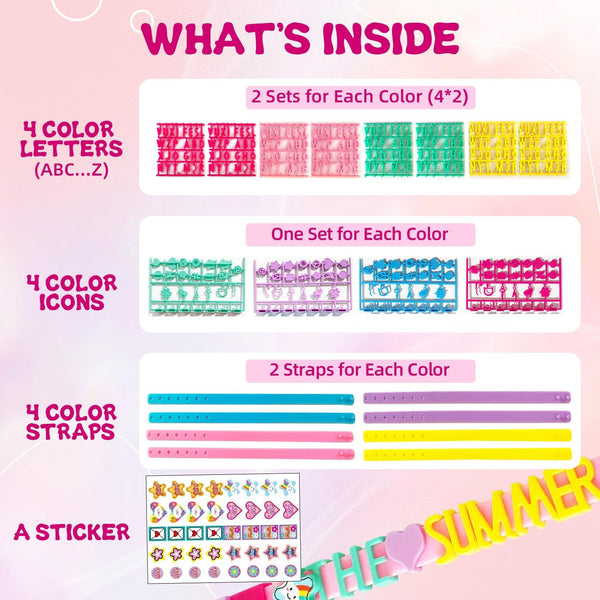 Art & Craft Kits for Kids, DIY Friendship Bracelet Making Kit for Girls, Jewelry Making with Charm & Stickers, Birthday Gifts for Ages 5-12, Toys