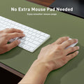 Aothia Desk Protector Mat, Mouse Pad, Non-Slip Waterproof PU Leather Desk Blotter, Laptop, Writing for Office and Home (23.6" x 13.7", Olive