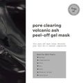 FREEMAN Pore Clearing Volcanic Ash Peel-Off Gel Facial Mask, Deep Cleansing, Removes Dirt from Pores, Not Over-Drying, Easy-To-Use, for Men, 6