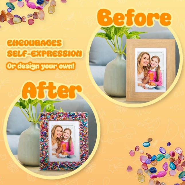 Playbees Kids Picture Frame Mosaic Craft Kit Craft DIY Arts & Crafts for Kids Fr
