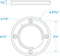 Seachoice Boat Self-Bailing Cockpit Mounted, 2-7/8 In. Scupper Valve Kit