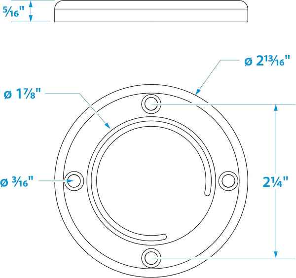 Seachoice Boat Self-Bailing Cockpit Mounted, 2-7/8 In. Scupper Valve Kit