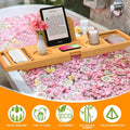 Luxury Bathtub Tray Caddy - Bath Tray Expandable - Bath Tub Tray Table for Bathtub - Bath Caddy Tray for Bathtub, Ajustable Size, Fits Most Tubs