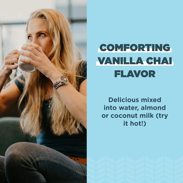 Ancient Nutrition Collagen Powder Protein, Multi Collagen Protein Beauty + Sleep with Vitamin C, Vanilla Chai, Hydrolyzed Collagen Peptides