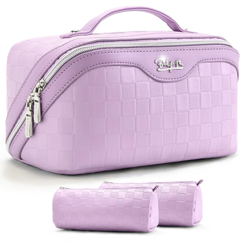 BOYATU Travel Makeup Bag for Women: Large Capacity Cosmetic Bags Organizer, Waterproof Toiletry Make up Case Gift for Her Girlfriend Best Friend