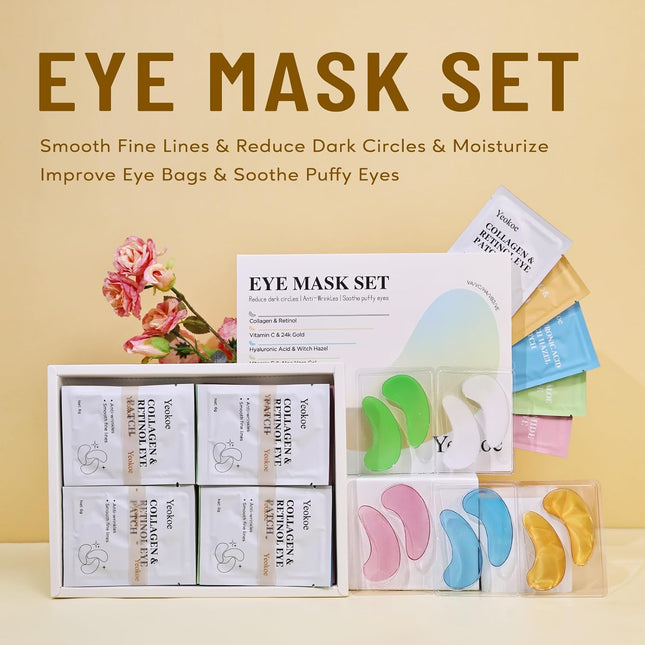 Under Eye Patches for Dark Circles,Eye Mask for Puffy Eyes with Collagen,Retinol