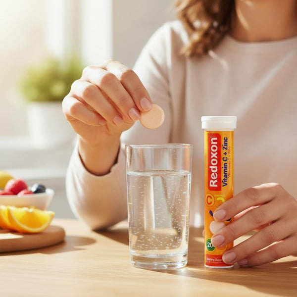 Redoxon Vitamin C + Zinc, Effervescent Tablets of Vitamin C and Zinc, Helps Support Your Immune System, Orange Flavor, 20 Effervescent Tablets,