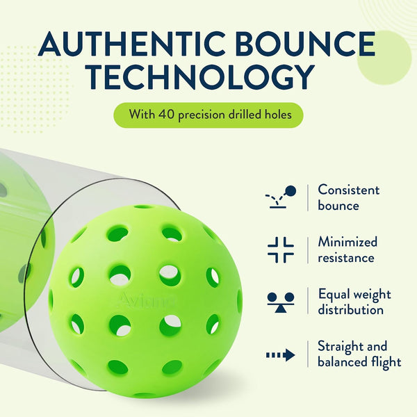 Outdoor Pickleball Balls USAPA Approved for Tournament Play 6 12 48 Packs Durable 40-Hole Design Ideal for All Skill Levels Pickleball Accessories