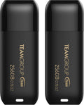 TEAMGROUP C175 256GB 2 Pack USB 3.2 Gen 1 (USB 3.1/3.0) Read 100Mb/S Flash Thumb Drive, External Data Storage Memory Stick Compatible with