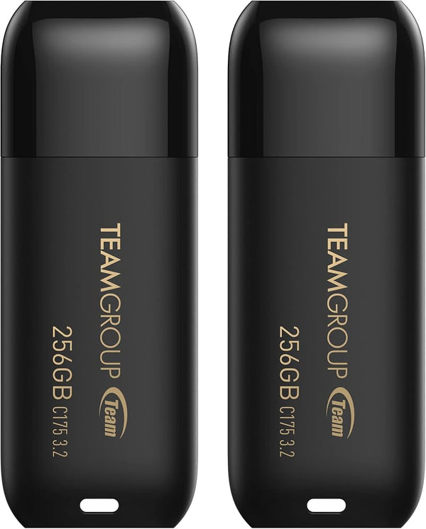 TEAMGROUP C175 256GB 2 Pack USB 3.2 Gen 1 (USB 3.1/3.0) Read 100Mb/S Flash Thumb Drive, External Data Storage Memory Stick Compatible with
