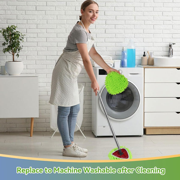 4 Pack Reusable Microfiber Mop Pads Compatible with O-Cedar EasyWring 1-Tank Spin Mop System,Elastic Mop Head Replacement for Deep Clean,Machine