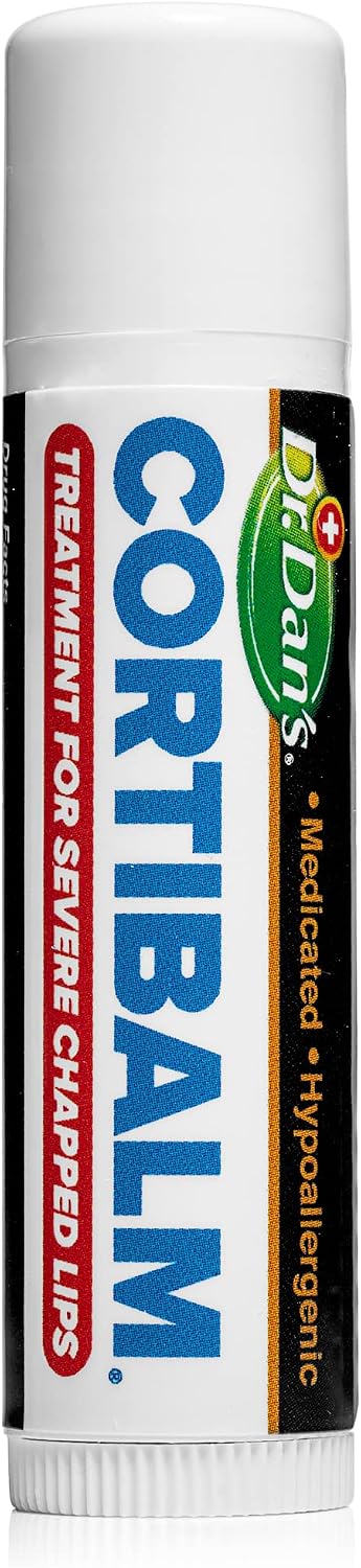 Dr. Dan's Cortibalm - 1 Pack - for Dry Cracked Lips - Healing Lip Balm for Severely Chapped Lips - Designed for Men, Women and Children 1 Count