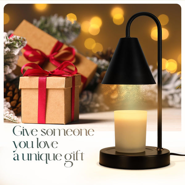 Candle Warmer Lamp,Electric Candle Warmer with Dimmable Light,Scented Wax Melter,No Smoke,Compatible with Various Jar,With 2 Light Bulbs,Home