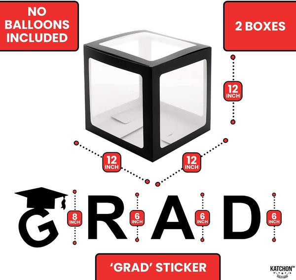 Katchon, Graduation Decorations Class of 2025 Red and Black - Huge, Pack of 76 | Congrats Grad Banner and Graduation Boxes 2025 | Red Balloon Arch
