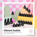 Beetles Fall Gel Polish Set, 20 Colors Vibrant Subtle Collection | Red Green White Black Nude Trendy Colors Gel with Base Top Coat UV LED Lamp