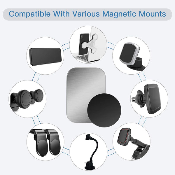 OWLKELA Mount Metal Plate for Phone Magnet Car Mount Holder Cradle with Adhesive, Universal Replacement Sticker Compatible with Magnetic Mounts -