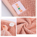 M-bestl 2 Pack Microfiber Hair Towel Wrap,Quick Dry,Anti-frizz(Pink&Beige) | Hair Drying Towel for Women with button,lightweight,Anti-frizz