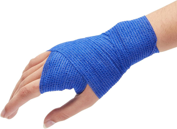 Juvale Cohesive Self-Adherent Bandage Wrap - Elastic Support for Sprains & Sports Tape - Vet Wrap for Horses & Dogs - Hand-Tearable Design & Grip