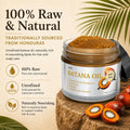 YBW Batana Oil for Hair Growth Dr. Sebi Organic, Natural, Pure and 100% Raw Batana Oil Paste from Honduras - Botana Enhances Hair Thickness,