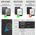 CoBak Case with Fold-Back Magnetic Cover for 7" Kindle Paperwhite 12th Gen 2024 and Kindle Colorsoft - for PopSockets Grip, Compatible with iPhone