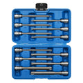 EMENTOL 12PCS 3/8" Drive Extra Long Torx Bit Socket Set, CR-V, S2 Steel, 5.9" Length Star Bit Socket Set, T10 - T60 12PCS Extra Long Torx Bit