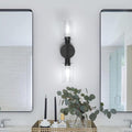 Espird Bathroom Light Fixtures 2 Light Black, Bathroom Vanity Lights Over Mirror, Bathroom Sconces Wall Lighting，Farmhouse Matte Black Bathroom