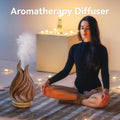200ml Essential Oil Diffuser for Home, Wood Grain Cover Aromatherapy Diffuser, Cool Mist Humidifier with Safe Auto Shut-Off and 2 Mist Modes & 7