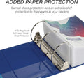 Samsill Durable 6 inch 3 Ring Binder, Locking D Ring 100% Recycled Chipboard, Blue, 2 Pack 2 Pack 6 Inch Blue
