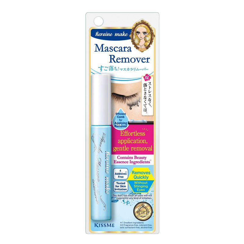 Heroine Make by Kissme Speedy Mascara Remover, Gentle Eye Makeup Remover for Waterproof Mascara, Fast-Acting & Non-Irritating Cleanser, Removes