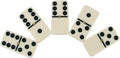 Double Six Dominos - 28-Piece Ivory Dominos Set for Adults and Kids - Classic Number Table Games Game for Family with Wooden Storage Case by Hey