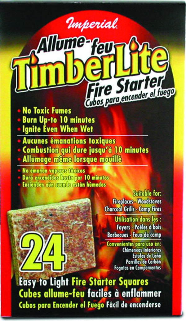 Imperial KK0312 Timberlite Fire Starter, 24 Squares, Brown